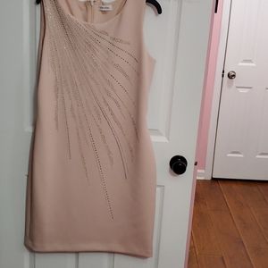Rose gold sleeveless dress